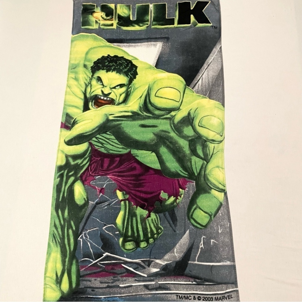 Vintage 2003 Marvel Hulk Beach Towel